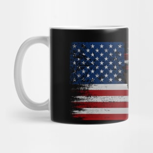 cowboy american flag vintage usa  cowboy Rodeo Roping Horse Riding Mug